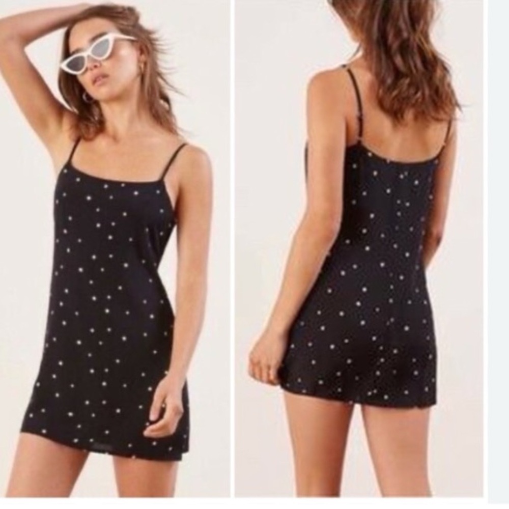 Reformation Lindsay Dress in Satellite Navy Star Sz. 2